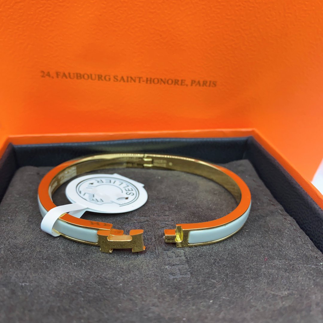 [Glimmer]CLASSIC HM CLIC GREEN 8MM ENAMEL BRACELET