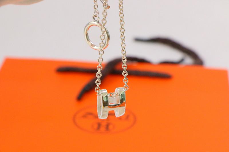 [Glimmer]HM NECKLACE H LETTER OVAL SERIES