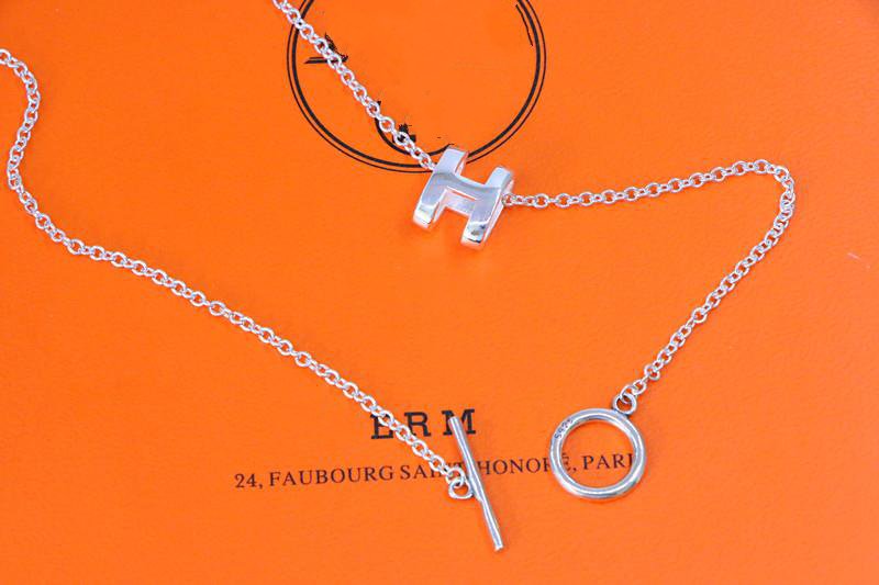 [Glimmer]HM NECKLACE H LETTER OVAL SERIES