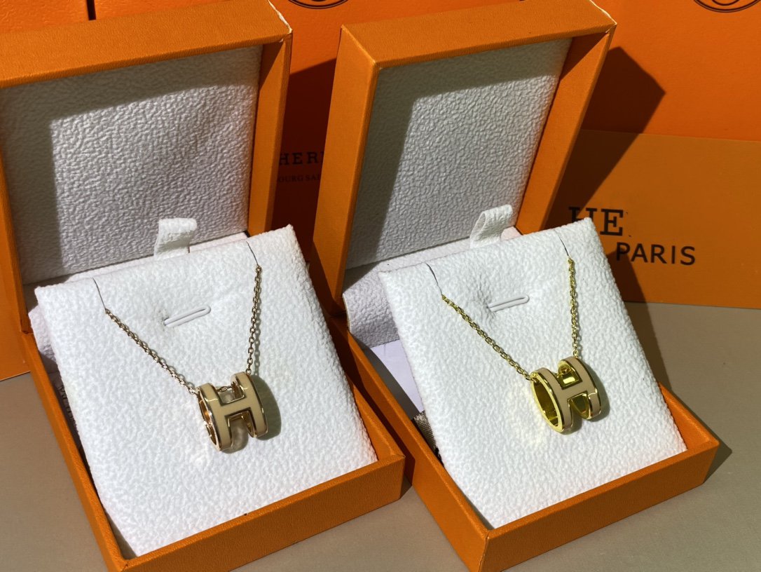 [Glimmer]HM CLIC YELLOW ENAMEL GOLD NECKLACE