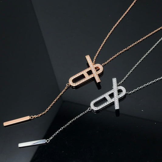 [Glimmer]HM NECKLACE PLATINUM Glimmer GOLD DIAMOND