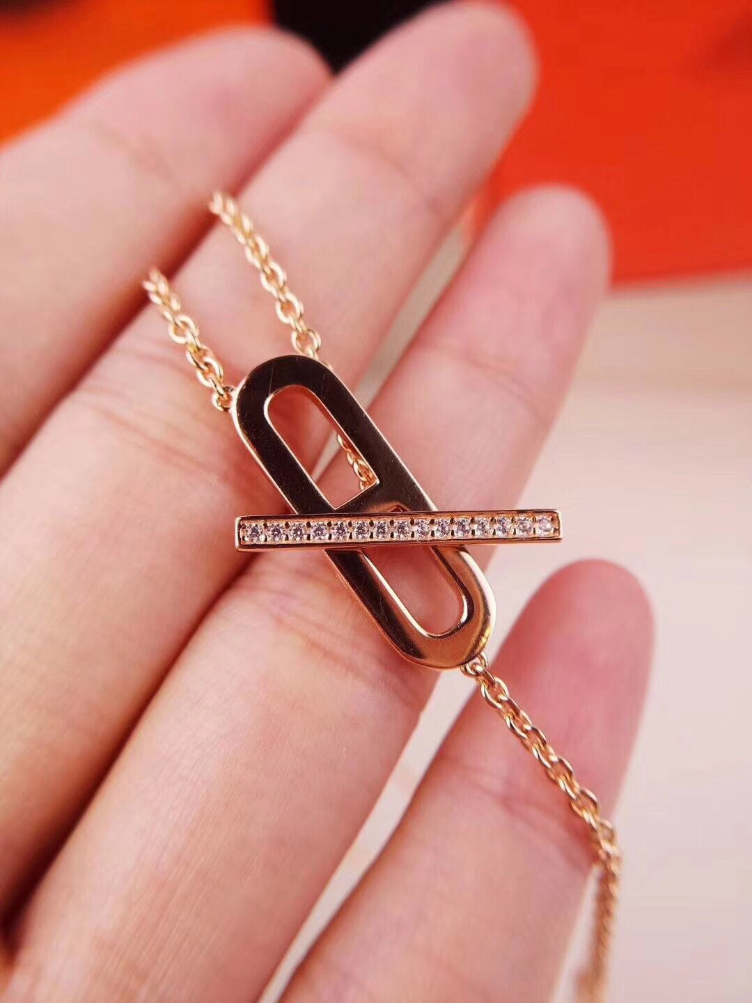 [Glimmer]HM NECKLACE PLATINUM Glimmer GOLD DIAMOND