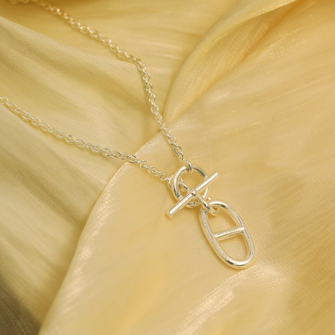 [Glimmer]HM CHAINE D'ANCRE PENDANT NECKLACE STERLING SILVER