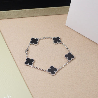[Glimmer] CLOVER 5 MOTIF ONYXS BRACELET COLLECTION