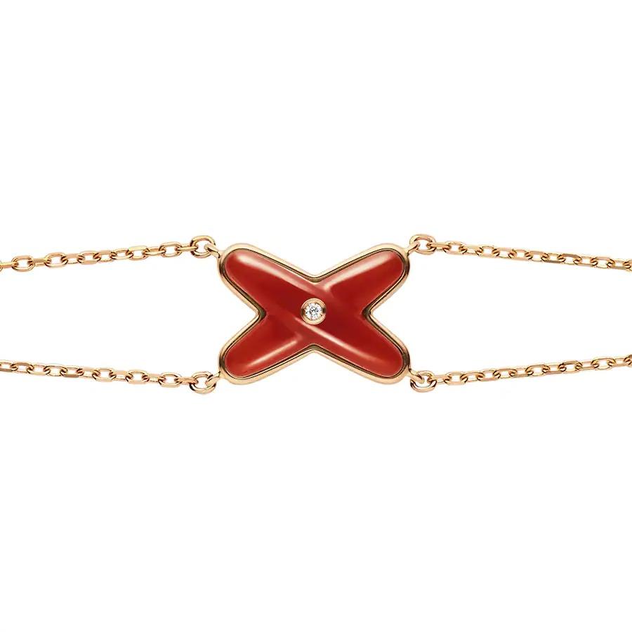 [Glimmer]JEUX BRACELET CARNELIAN PINK GOLD 1 DIAMOND