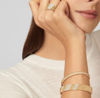 [Glimmer]Five-row diamond bracelet