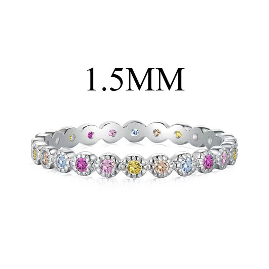 [Glimmer Jewelry]Radiant Sparkling Round Cut Daily Ring
