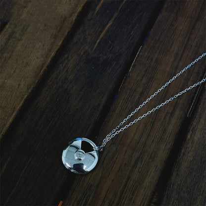 [Glimmer]AMULETTE SILVER FULL DIAMOND NECKLACE