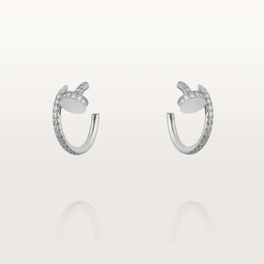[Glimmer]JUSTE EARRINGS 12.75MM SILVER DIAMOND