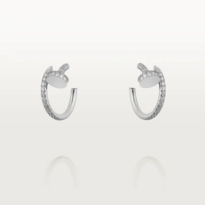 [Glimmer]JUSTE EARRINGS 12.75MM SILVER DIAMOND