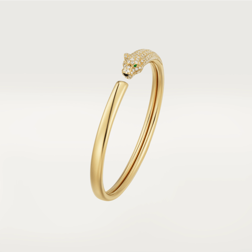 [Glimmer]PANTHERE GOLD DIAMOND OPEN BRACELET