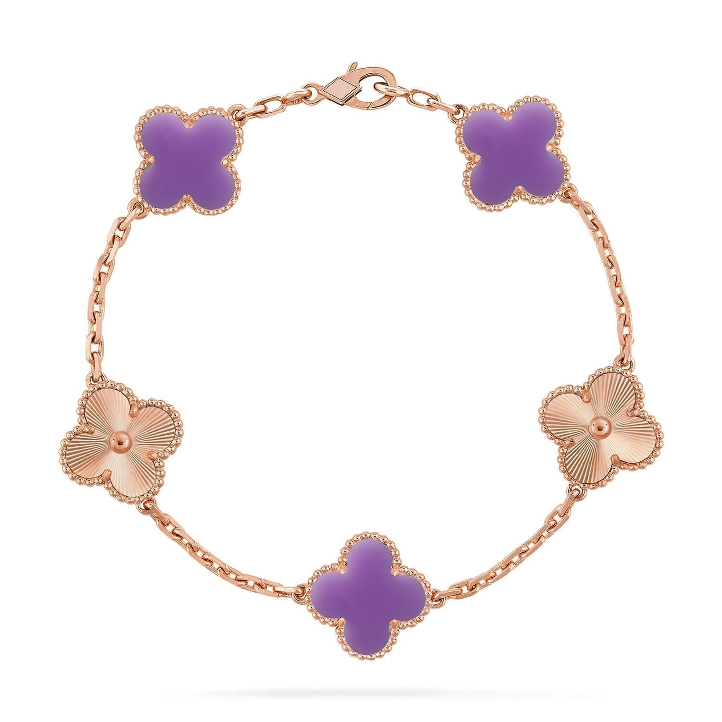 [Glimmer]CLOVER 5 MOTIF LIGHT PURPLE BRACELET COLLECTION