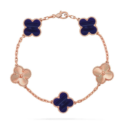 [Glimmer]CLOVER 5 MOTIF PURPLE STRIPES BRACELET COLLECTION