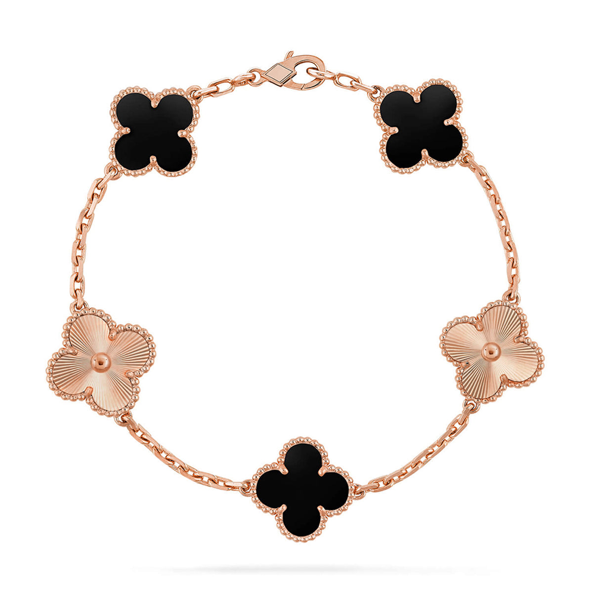 [Glimmer] CLOVER 5 MOTIF ONYXS BRACELET COLLECTION