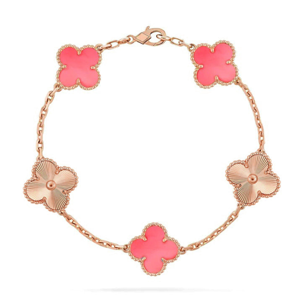 [Glimmer] CLOVER 5 MOTIFS  PINK MOP BRACELET COLLECTION
