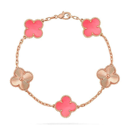 [Glimmer] CLOVER 5 MOTIFS  PINK MOP BRACELET COLLECTION