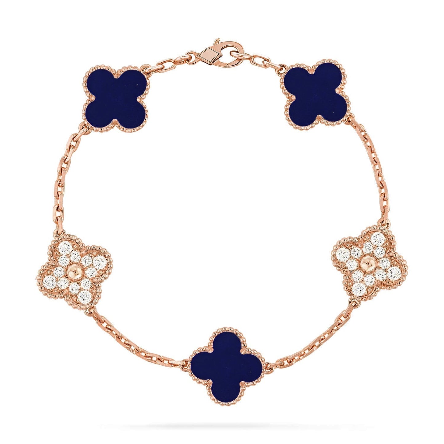 [Glimmer]CLOVER 5 MOTIF LAPIS LAZULI BRACELET COLLECTION