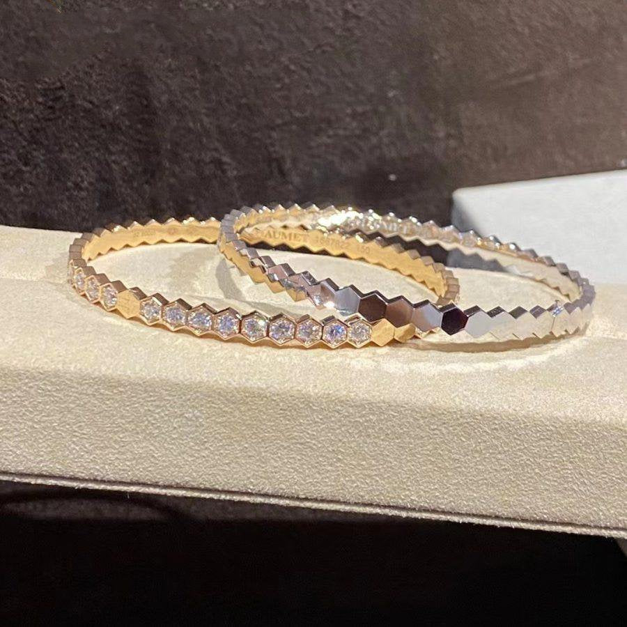 [Glimmer]BEE LOVE GOLD BRACELET FULL DIAMOND
