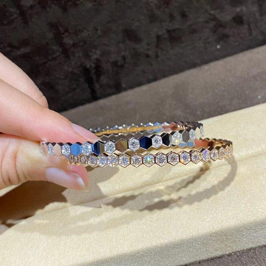 [Glimmer]BEE LOVE GOLD BRACELET FULL DIAMOND