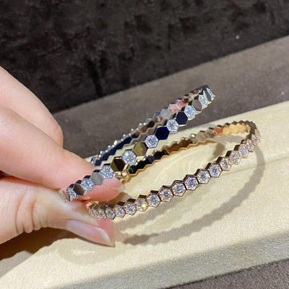 [Glimmer]BEE LOVE GOLD BRACELET FULL DIAMOND