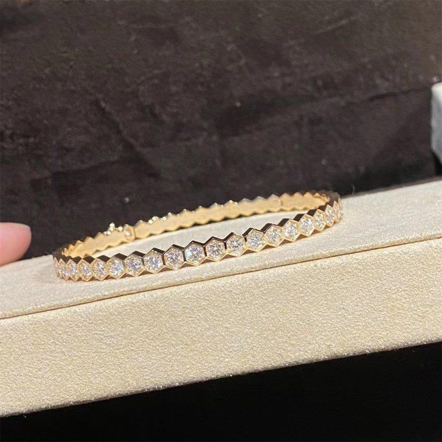 [Glimmer]BEE LOVE GOLD BRACELET FULL DIAMOND
