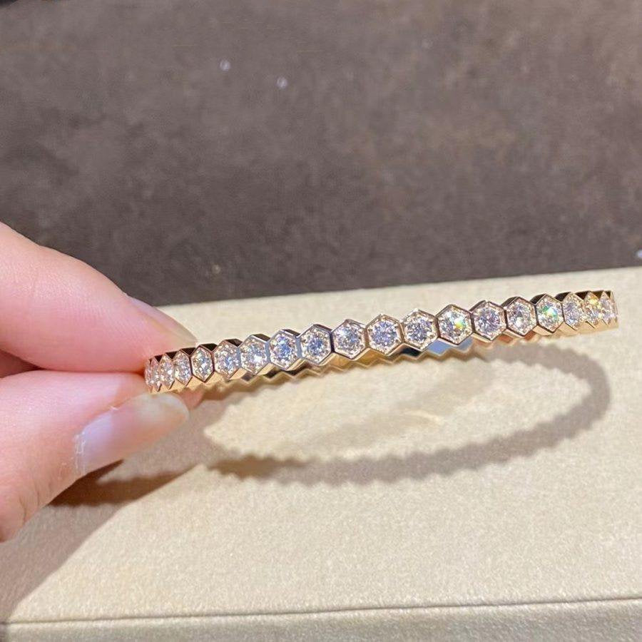 [Glimmer]BEE LOVE GOLD BRACELET FULL DIAMOND