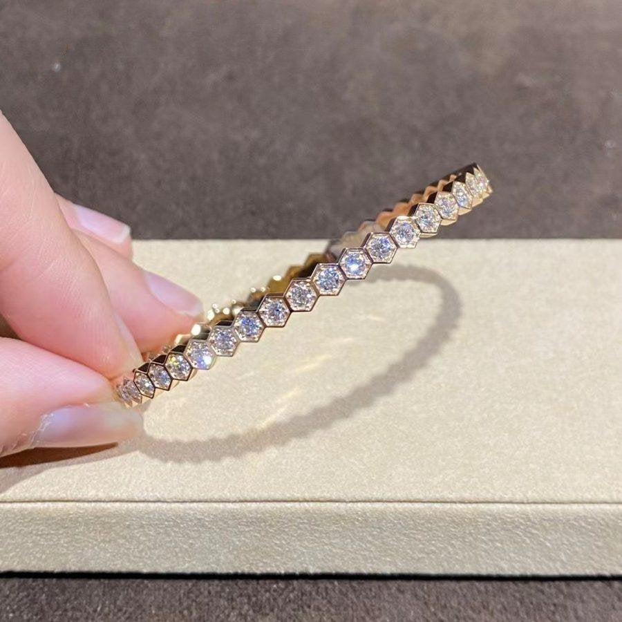 [Glimmer]BEE LOVE GOLD BRACELET FULL DIAMOND