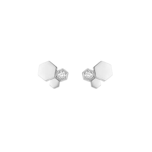 [Glimmer]BEE LOVE SILVER DIAMOND EARRINGS