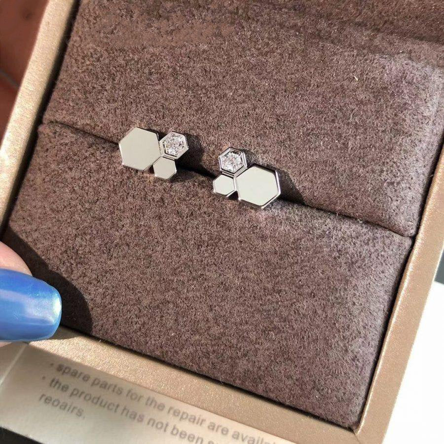 [Glimmer]BEE LOVE SILVER DIAMOND EARRINGS