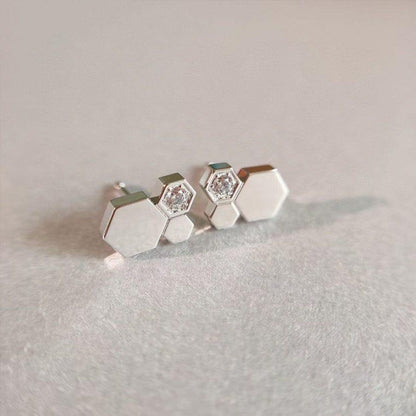 [Glimmer]BEE LOVE SILVER DIAMOND EARRINGS