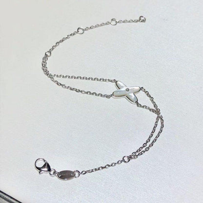 [Glimmer]JEUX BRACELET WHITE MOP SILVER 1 DIAMOND