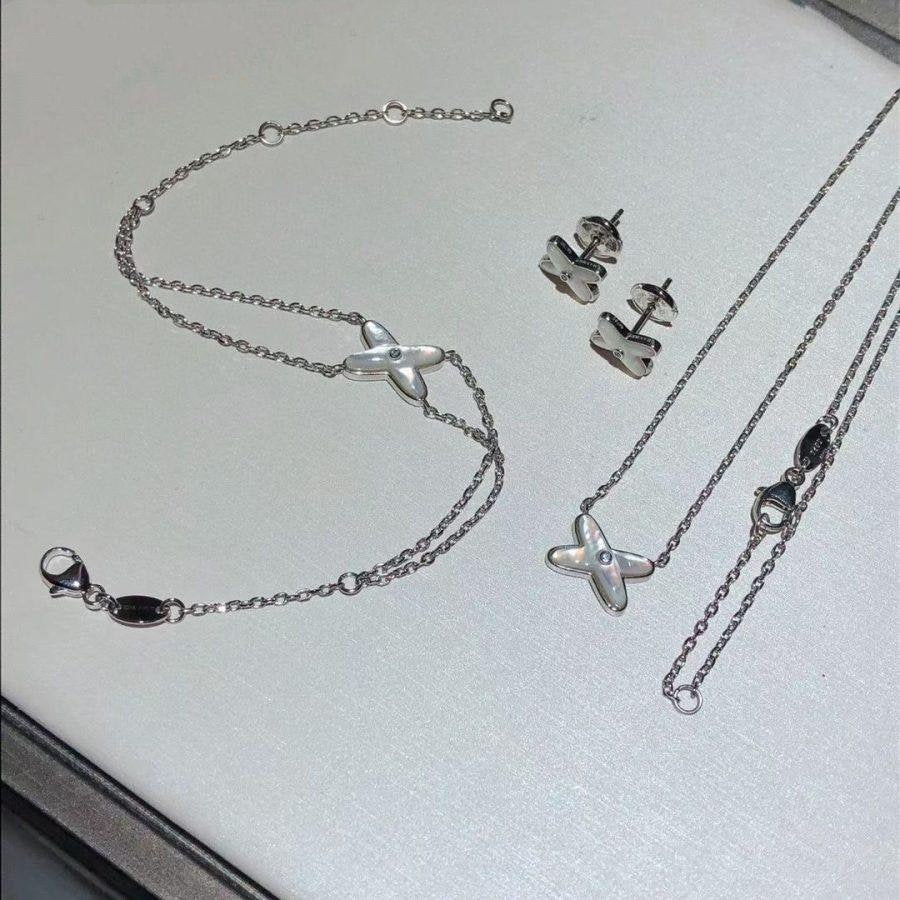 [Glimmer]JEUX BRACELET WHITE MOP SILVER 1 DIAMOND