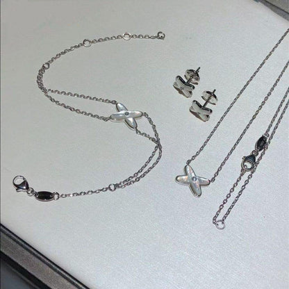 [Glimmer]JEUX BRACELET WHITE MOP SILVER 1 DIAMOND