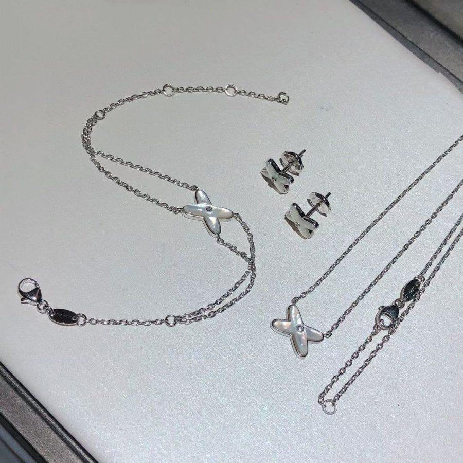 [Glimmer]JEUX BRACELET WHITE MOP SILVER 1 DIAMOND