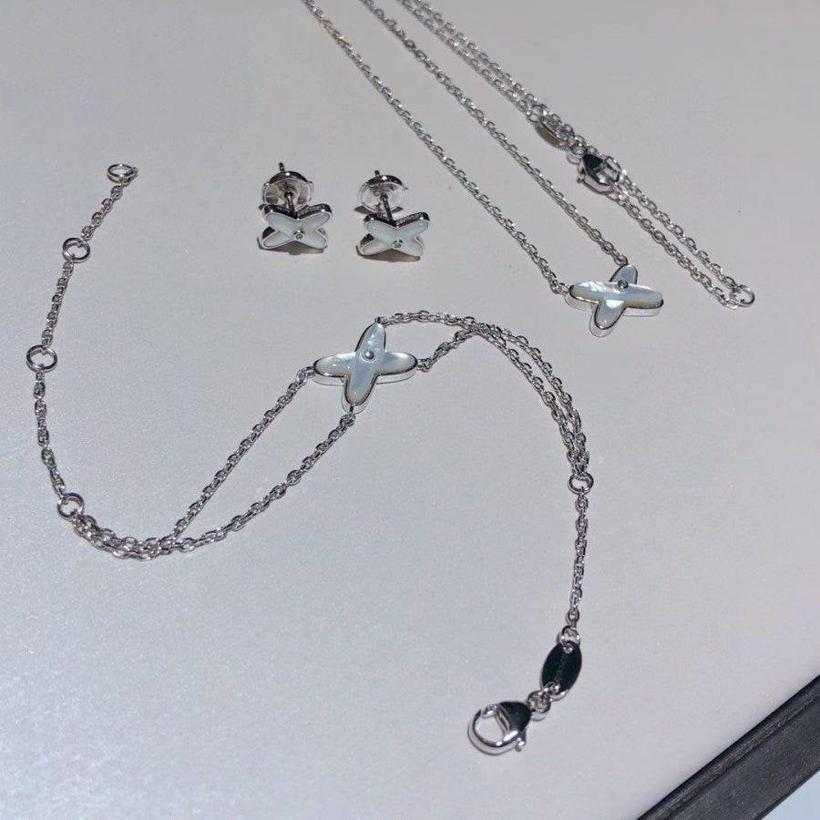 [Glimmer]JEUX BRACELET WHITE MOP SILVER 1 DIAMOND