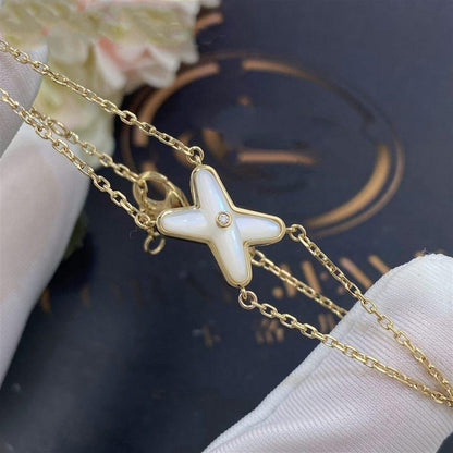 [Glimmer]JEUX BRACELET WHITE MOP GOLD 1 DIAMOND