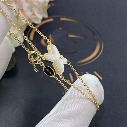 [Glimmer]JEUX BRACELET WHITE MOP GOLD 1 DIAMOND