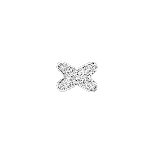 [Glimmer]JEUX DE SILVER DIAMOND EARRINGS