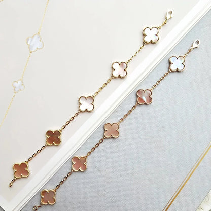 [Glimmer] CLOVER 5 MOTIFS  PINK MOP BRACELET COLLECTION