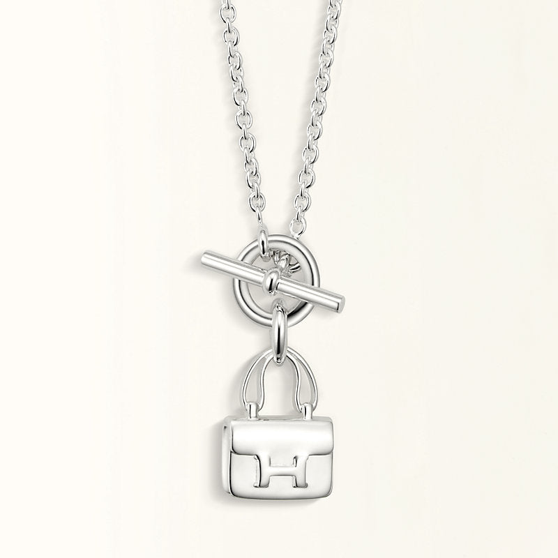 [Glimmer]POP H PEDANT SILVER NECKLACE
