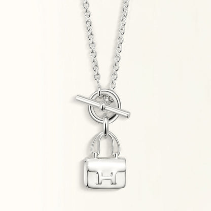 [Glimmer]POP H PEDANT SILVER NECKLACE