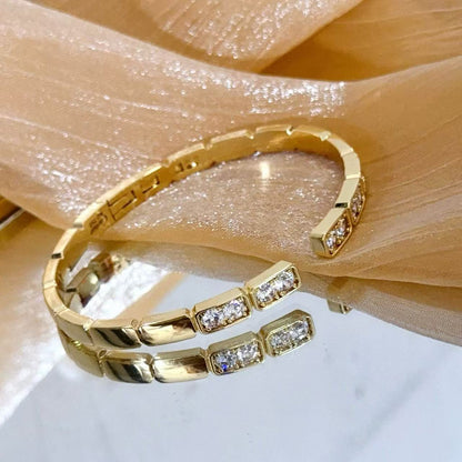 [Glimmer jewelrys]LOVE DIAMOND OPEN  BRACELET