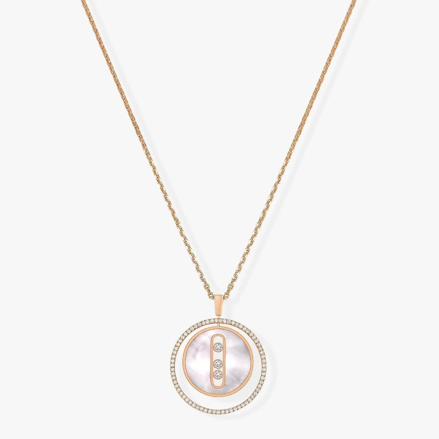 [Glimmer]Demo MOVE MM NACRE BLANCHE DIAMOND NECKLACE