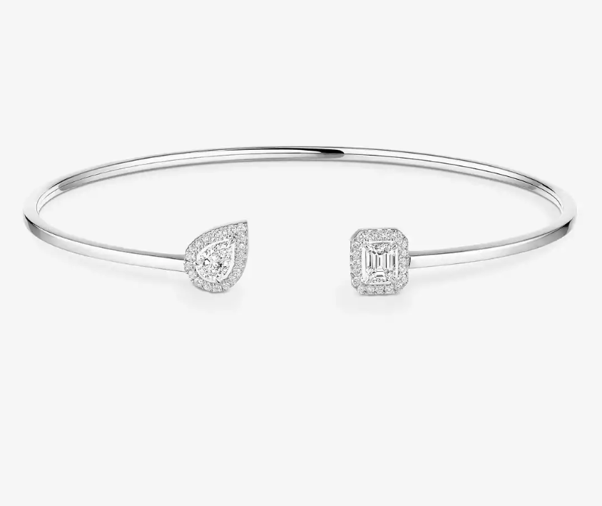 [Glimmer]M Delicate Double-Diamond Bracelet
