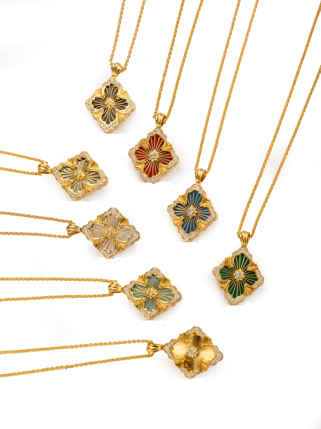 [Glimmer] B.C.L BIG SIZE  ENAMEL NECKLACE£¨Various colors£©