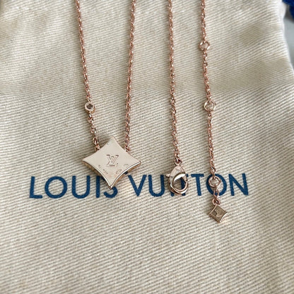 [Glimmer]ROSE GOLD DIAMOND NECKLACE