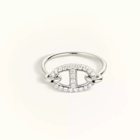 [Glimmer]RONDE SMALL SILVER DIAMOND RING