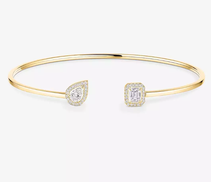 [Glimmer]M Delicate Double-Diamond Bracelet