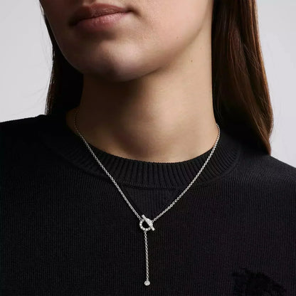[Glimmer]FINESSE SILVER DIAMOND NECKLACE