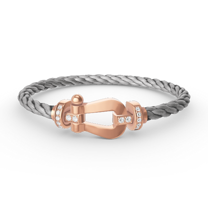 [Glimmer]FORCE LARGE HORSESHOE HALF DIAMOND BRACELET Glimmer GOLD